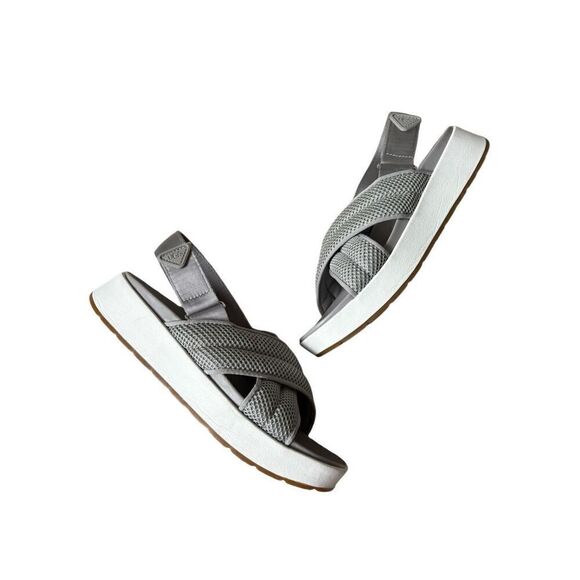 UGG Nella Mesh Platform Sandals Grey Size 7.5 - Picture 3 of 8